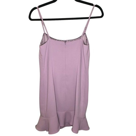 NWOT Lovers + Friends Lavender Lilac Teddy Ruffle Hem Mini Dress - Picture 5 of 7
